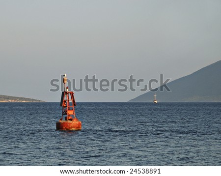 Red Buoy as Port Entry Navigation Light