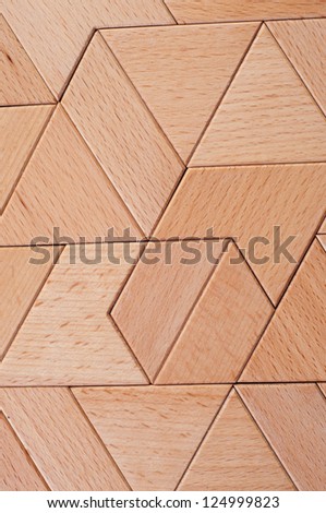 oak concept on wood puzzle