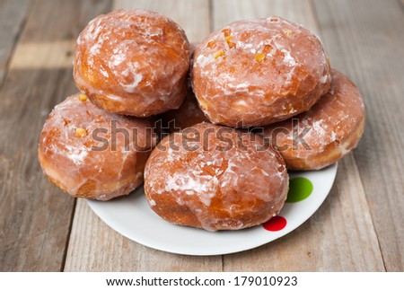 Traditional donuts from the cake shop handmade