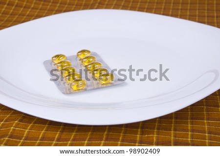 pills on plate