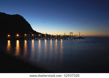 Ocean Pier at Night
