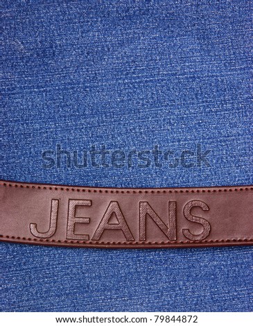 Denim fabric with jeans belt