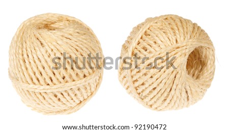 Sisal rope, isolated against background