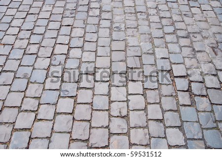 The brick street for the background