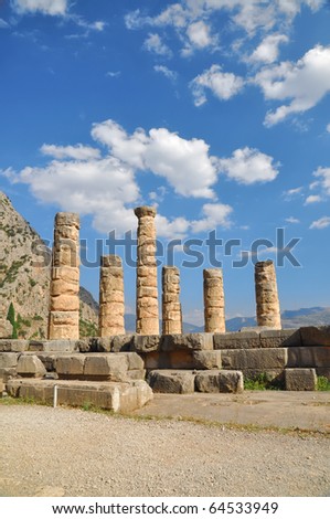 The temple of Apollo at Delphi, Greece