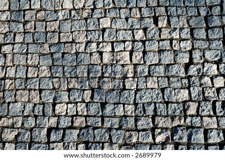 walkway made of granite square stones
