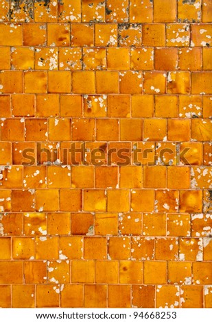 Ruin orange tile pattern texture surface background