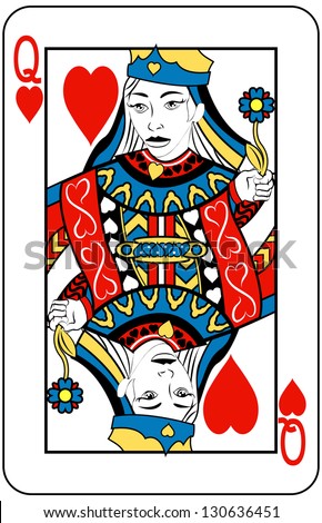 Queen of Hearts playing card Queen of Hearts playing card
