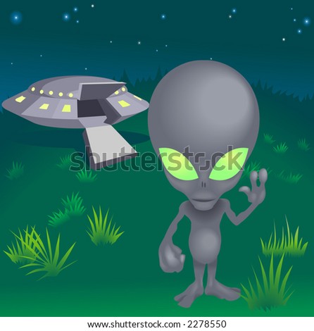 Alien In Saucer
