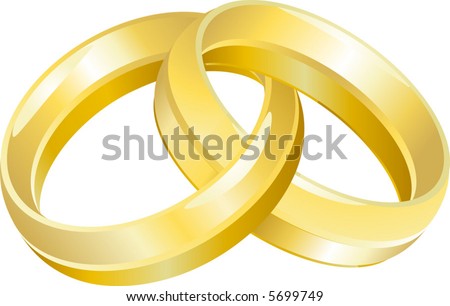 stock vector Wedding Bands A vector illustration of intertwined wedding 