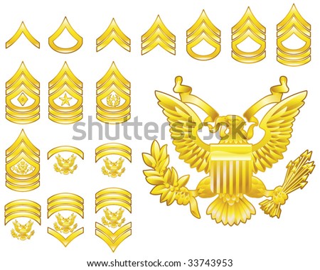 army ranks and insignia. rank insignia icons