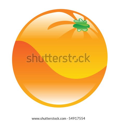 stock vector : Illustration of orange fruit icon clipart