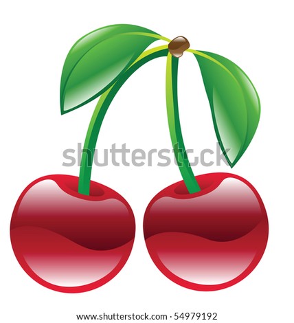 cherries clip art. fruit icon clipart