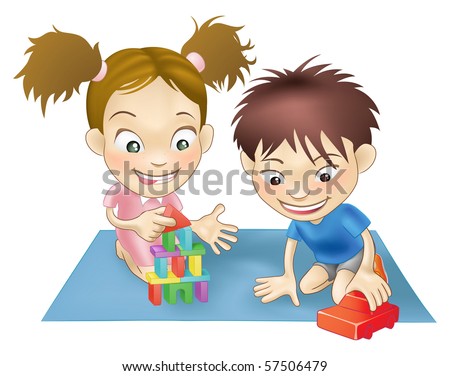 children playing with toys