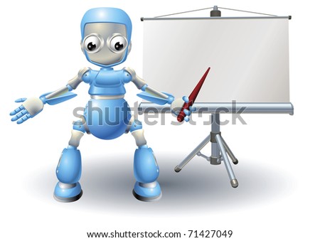 point blank character robot. stock vector : Robot mascot