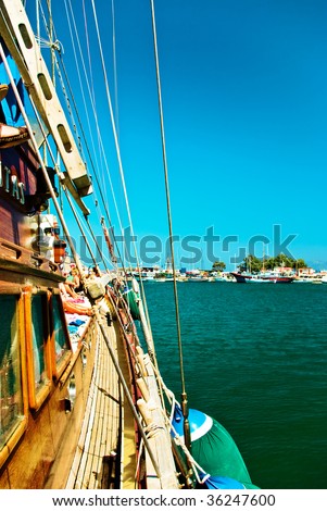 Pirate boat trip, view from boat