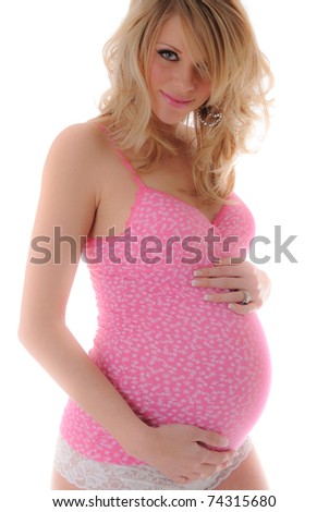 stock photo Young Pregnant Woman