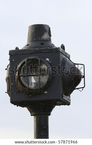 signal lamp for storm warning at the lake