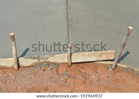concrete cement work in building construction site