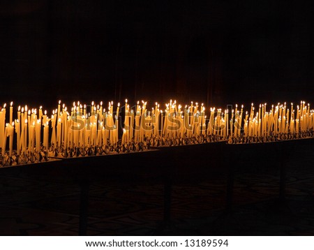 Candles in Milan Cathedral