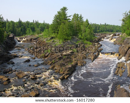 rapids and waterfalls on St Louis river in Jay Cooke State Park, Minnesota