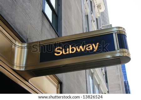 Subway sign in New York City.