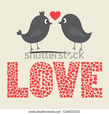 Love bird card Love bird card