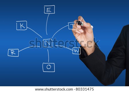 Hand drawing network diagram