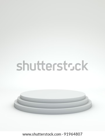 3 steps empty podium on white background. 3 steps empty podium on white background.