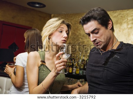 girls night out: she spilled wine on the guys t-shirt