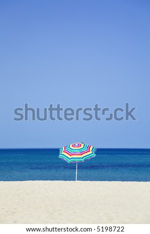 Seasonal and Holidays: sun umbrella on the beach
