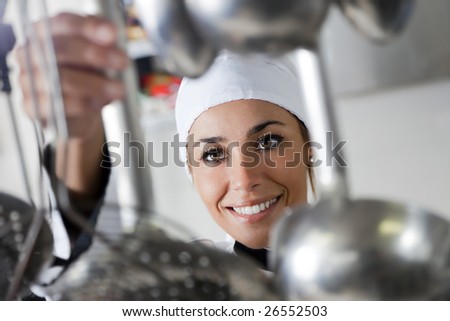 Female In Kitchen