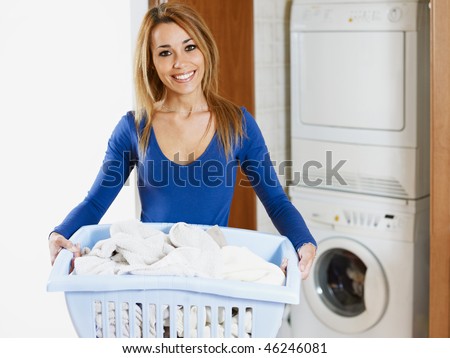 woman holding basket
