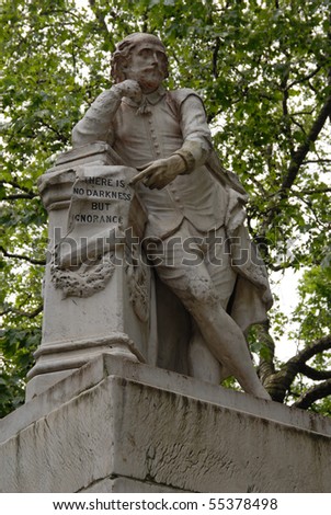 Statue of William Shakespeare at Leichester square