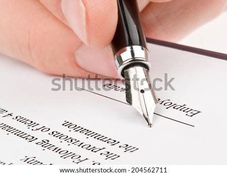 Singing the contract (agreement)