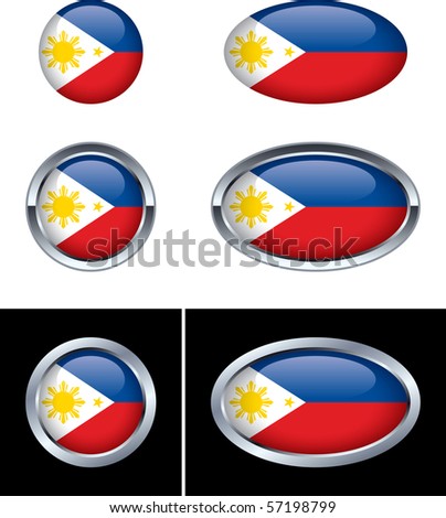 Philippines Flag Buttons