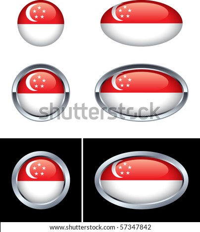 stock vector : Singapore Flag