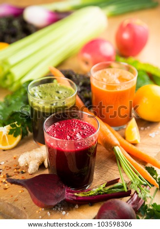 Freshly Juiced Greens and Vegetables for Nutritious Drink