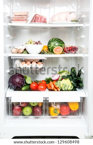Refrigerator Full of Healthy Food Options