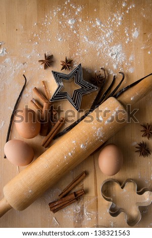 Ingredients for Baking Ginger Bread Cookies