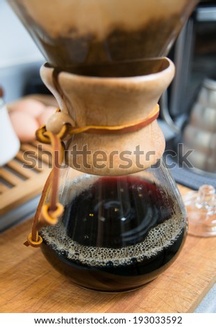 Carafe for Pour Over Style of Coffee Brewing