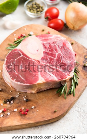 Raw Beef Shank with Herbs and Spices