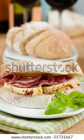 Close Up of Deli Sandwich