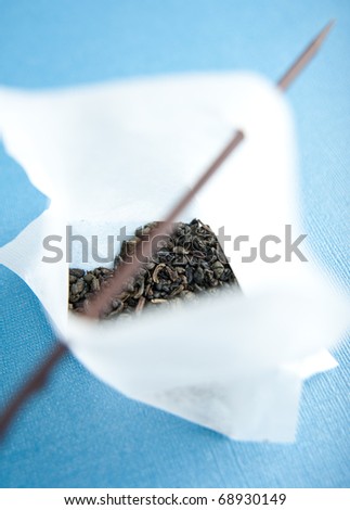 Loose Leaf Tea in White Paper Filter Ready to be Brewed