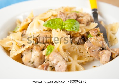Bowl of Pasta and Grilled Chicken