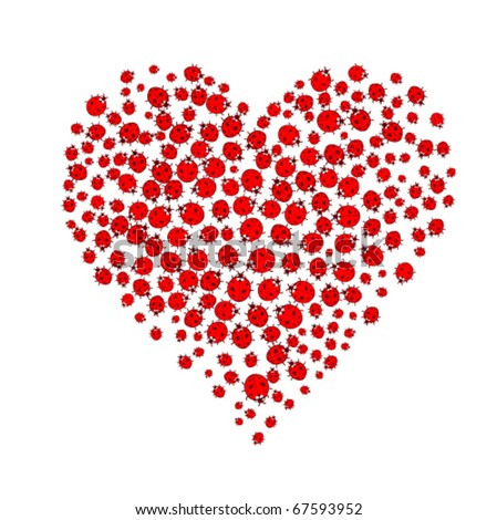  Thú vị với - bọ rùa trên desktop 1.0  Stock-vector-ladybugs-forming-heart-shape-on-white-background-67593952