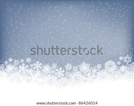 Winter background with falling snow Winter background with falling snow