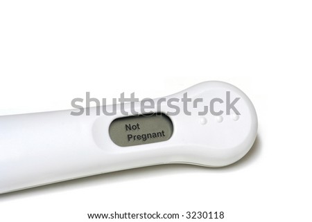 Negative Result Pregnancy Test Isolated on a White Background