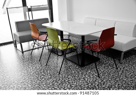 Kitchen area in an office building