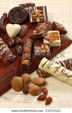 Sweet chocolate candies, chocolate series